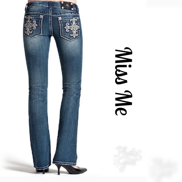 Miss Me Denim - Miss Me Boot Cut Cross Pocket Jeans